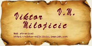 Viktor Milojičić vizit kartica